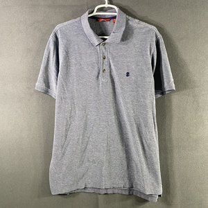 IZOD Gray Regular XL Men Polo Short Sleeve Preppy Classic Collared Button Spread